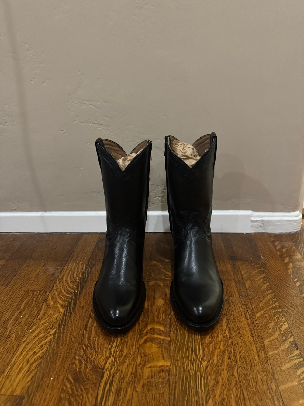 Stetson Rancher Zip Roper Boots - Black, Men's 8.5 D (new, never worn)